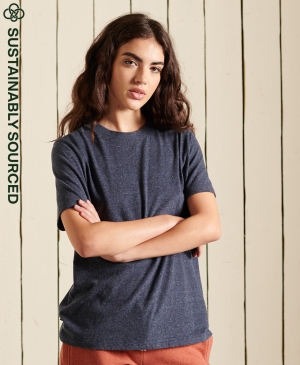 Superdry Academy Stripe T-shirts Navy | HXNUVPL-38