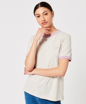 Superdry Academy Stripe T-shirts Silber | ESQYWXC-06