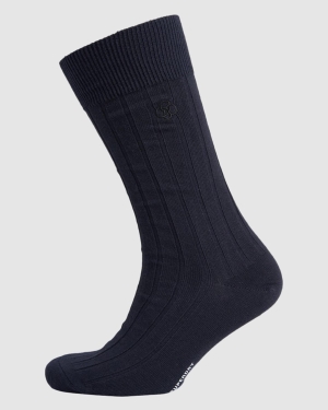Superdry Baumwoll Linen Long Sleeve Socken Schwarz | BARPDCM-78