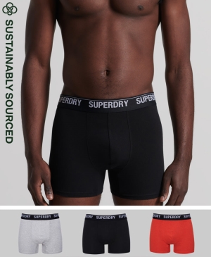 Superdry Boxer Multi Triple Pack Unterwäsche Schwarz | NFOHLUC-52
