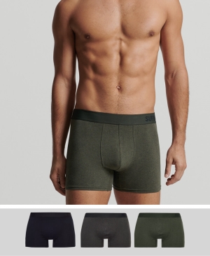 Superdry Boxer Multi Triple Pack Unterwäsche Blau | SGRQJOU-94
