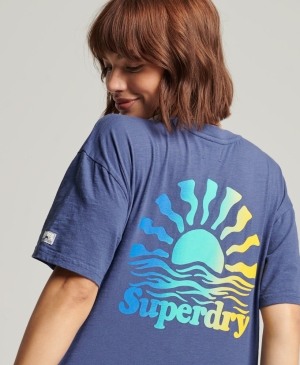 Superdry City College Crew T-shirts Grau | UOKTCEJ-71