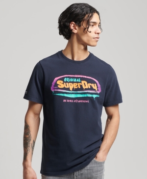 Superdry City College Oversized T-shirts Grau | ZPFVEBA-27
