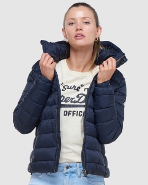 Superdry Code Applque 19Inch Swim Jacke Navy | ARFIJXG-58