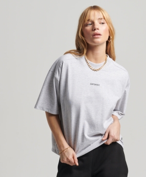 Superdry Code Cl Linear Loose Crew T-shirts Braun | BPZLDWF-72