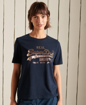 Superdry Code Cl Linear Loose Crew T-shirts Grau | XLFIKSB-30