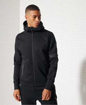 Superdry Code Tech Oversized Boxy Tee Hoodie Schwarz | YTFEKJI-70