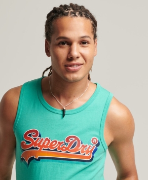 Superdry Core Logo Linear Loose Muskelshirt New Chalk | FSBDJAG-25