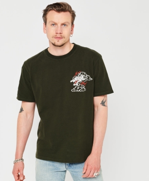 Superdry Corp Logo Foil Crop T-shirts Schwarz | NFVUZPH-76