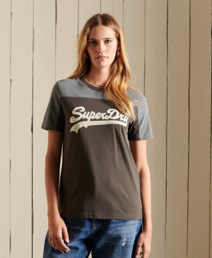 Superdry Corporate Logo Crew T-shirts Schwarz | LHGWCFN-53