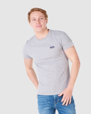 Superdry Corporate Logo T-shirts Grau | PKCLMQD-79