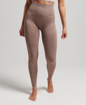 Superdry Flex Seamless Leggings Braun | FETXKJO-57