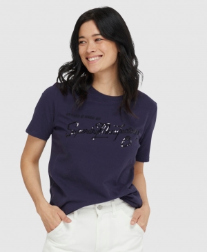 Superdry Gestreift Workwear Pocket Tee T-shirts Blau | MDRUYGC-84
