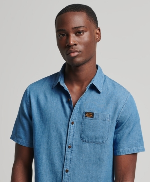 Superdry Heritage Lumberjack Hemd Navy | KOFCIDW-45