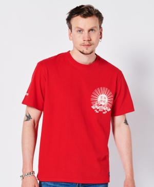Superdry Klassische Pique T-shirts Rot | WTBYXFG-41