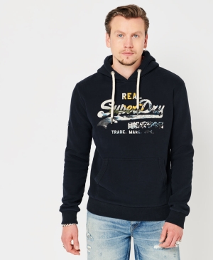 Superdry Ls Grandad Hoodie Grau | UIWNBQO-45
