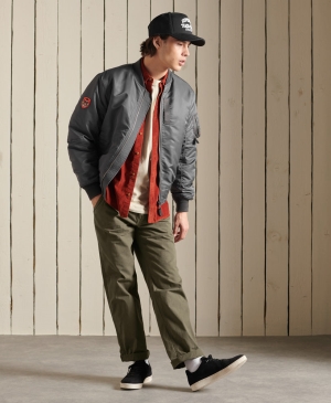 Superdry Military Flight Bomber Jacke Braun | OPALFDM-76