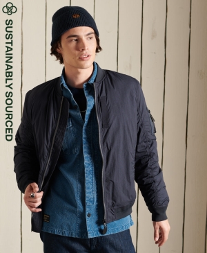 Superdry Military Flight Bomber Jacke Schwarz | DBKFIWZ-76