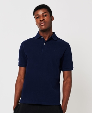 Superdry Orange Label Klassische Polo Shirts Navy | MZOUVNA-39
