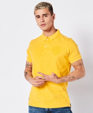 Superdry Orange Label Vintage Embroidery Tee Polo Shirts Navy | CAJBXHF-80