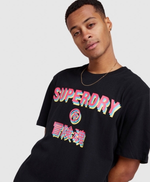 Superdry Organic Baumwoll Essential Oversized T-shirts Navy | JOSLXDK-82