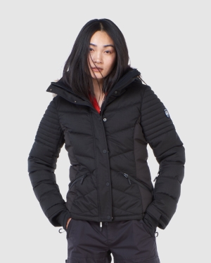 Superdry Snow Luxe Puffer Jacke Schwarz | PDXWQCT-27