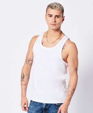 Superdry Studios Linen Turn Up Jersey Weiß | WMLPIUD-07