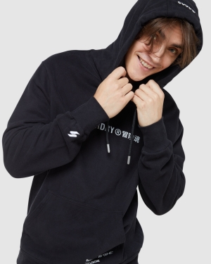 Superdry Studios Merino Henley Hoodie Braun | CVHKUWZ-12