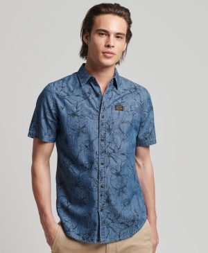 Superdry Studios Micro Check Baumwoll Hemd Rot | FNQXSYT-02