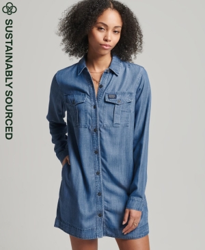 Superdry Studios Sd Swim Kleider Blau | DFXBGPJ-07