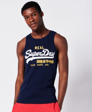 Superdry Vintage Americana Baseball Tee Muskelshirt Schwarz | AVXYULZ-26