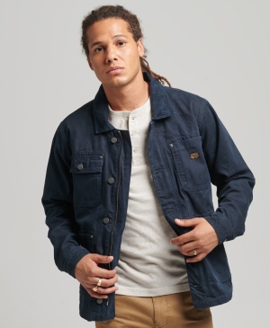 Superdry Vintage Carpenter Jacke Schwarz | BETUPCJ-53