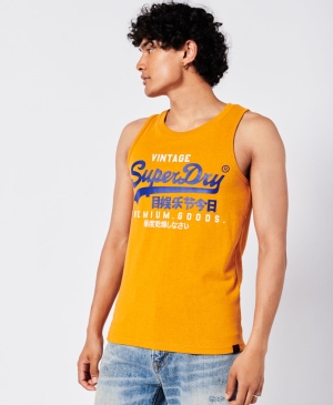 Superdry Vintage Glitched Logo Tee Muskelshirt New Chalk | AMEITFY-69