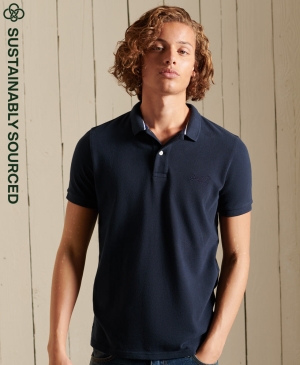 Superdry Vintage Logo Embroidered Polo Shirts Navy | MEOJAGT-05