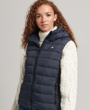 Superdry Vintage Logo Embroidered Zip Weste Grau | ATXJUZQ-93
