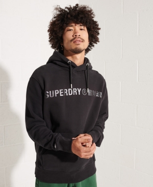 Superdry Vintage Logo Embroidery Hoodie Schwarz | IFONJGD-10