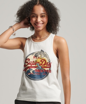 Superdry Vintage Logo Embroidery Ziphood Muskelshirt Grau | TMXZCKN-74