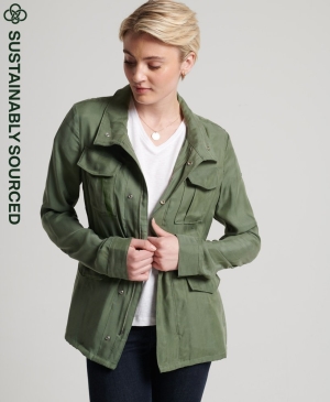 Superdry Vintage Logo Narrative Jacke Grün | KFVTLJB-29