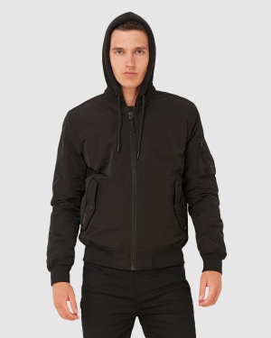 Superdry Vintage Suikajan Bomber Jacke Schwarz | PBEMNGD-46