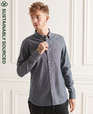 Superdry Vintage Wash Hemd Schwarz | VOKLRGD-52