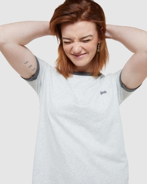 Superdry Vle Stripe Tee T-shirts Grau | XBIAMOC-81